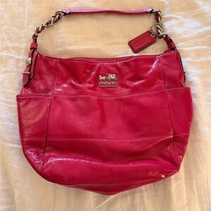 Coach Fuchsia Leather Shoulder Bag